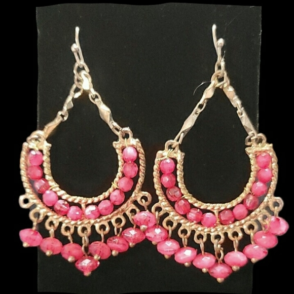 Bohemian Beaded Pierced Earrings - Picture 1 of 4